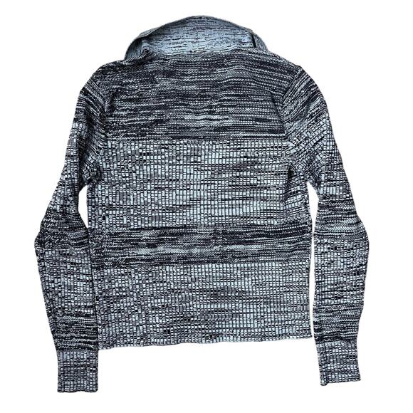 Club Monaco Mix Stitch Johnny Collar Sweater Black Womens Size Large - Picture 4 of 5